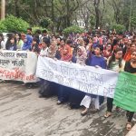 Sexual harassment on female student protested