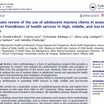 A systematic review of the use of adolescent mystery clients in assessing the adolescent friendliness of health services in high, middle, and low-income countries