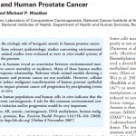 Inorganic Arsenic and Human Prostate Cancer
