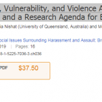 Disaster, Vulnerability, and Violence Against Women: Global Findings and a Research Agenda for Bangladesh