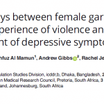 The pathways between female garment workers’ experience of violence and development of depressive symptoms