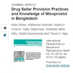 Drug Seller Provision Practices and Knowledge of Misoprostol in Bangladesh