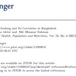 Duration of Breastfeeding and Its Correlates in Bangladesh