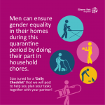 Let’s do it together: Staying at home and sharing responsibilities