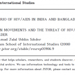 SCENARIO OF HIV/AIDS IN INDIA AND BANGLADESH