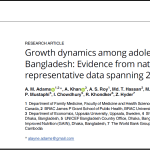 Growth dynamics among adolescent girls in Bangladesh: Evidence from nationally representative data spanning 2011–2014