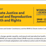 Issue Brief: Climate Justice and Sexual and Reproductive Health and Rights