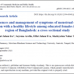 A cross sectional study: Study on menstrual cycle and association with healthy lifestyle of women in Tangail region of Bangladesh