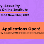 Call for Application: Disability, Sexuality, and Rights Online Institute (DSROI) Online Course