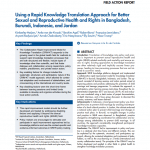 Rapid Knowledge Translation Approach for Better SRHR in Bangladesh, Burundi, Indonesia, and Jordan